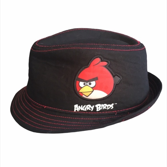 Angry Birds Fedora Hat, Black, Red - Picture 1 of 9